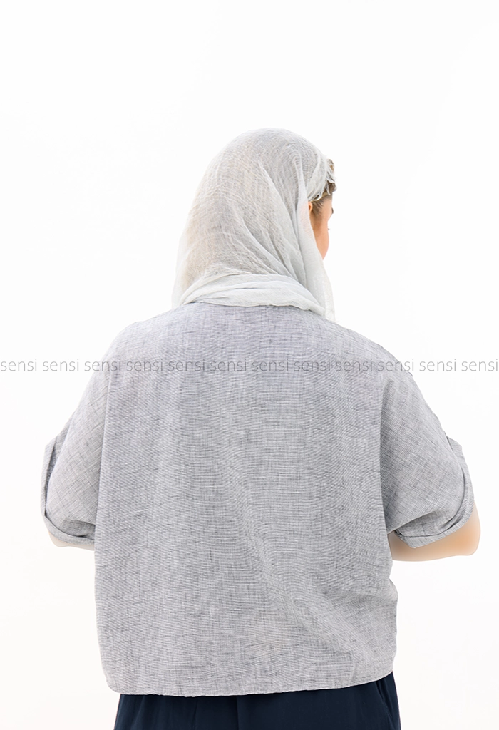 شومیز داماسک جلو دکمه کد1005971
